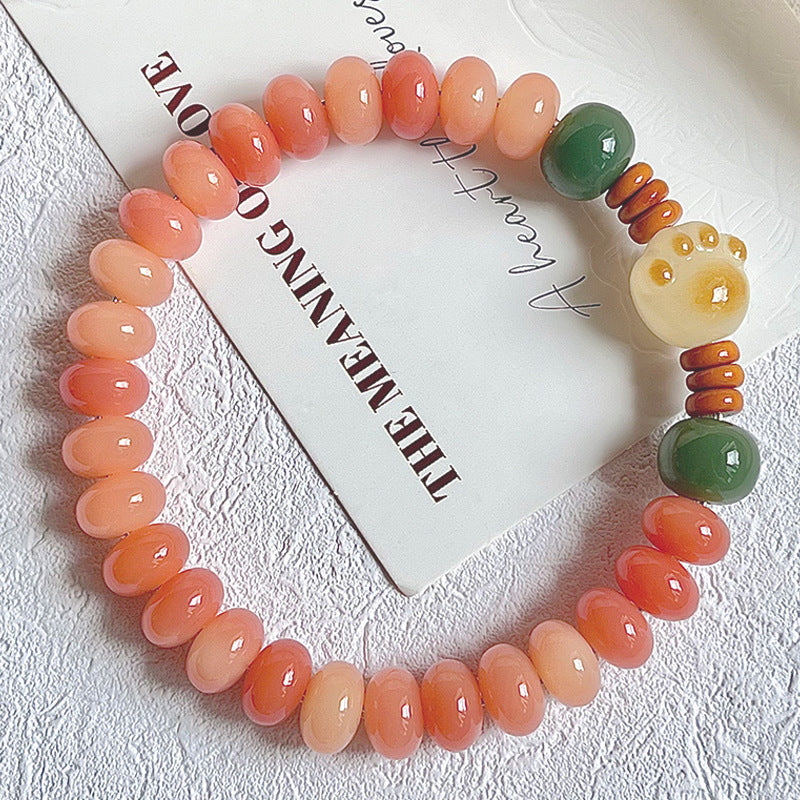 Cat's Paw Plum Chinese Style Abacus Beads Crafts Bracelet