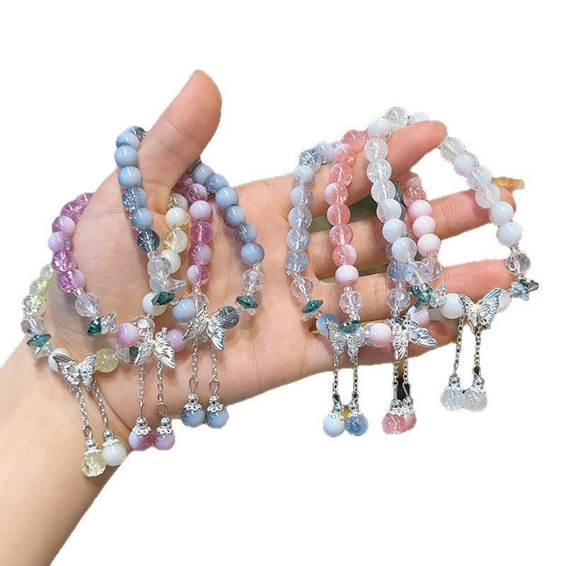 Hot Flower Glaze Female Design Glazed Cultural Creative Hand Scenic Bracelet
