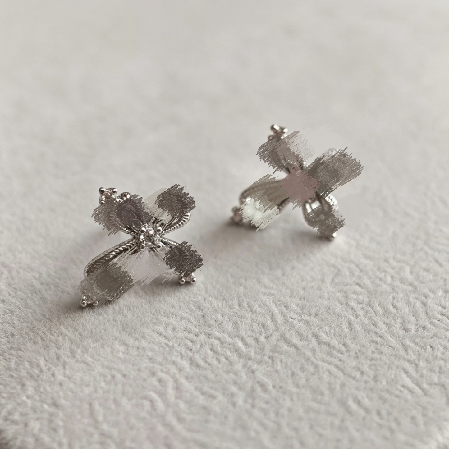 Slouchy Charming Zircon Cross Female Design Rings