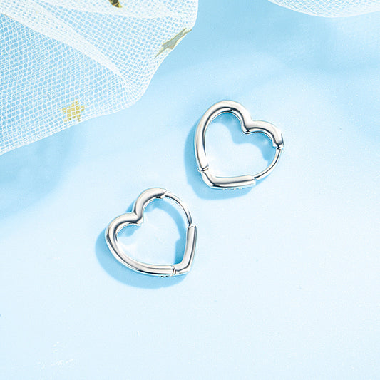Women's Korean Style Love Heart Personality Art Heart-shaped Earrings