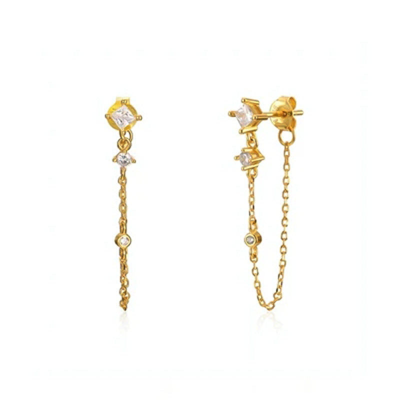 Women's Chain Double Hole Ear Fashion Trend Rings