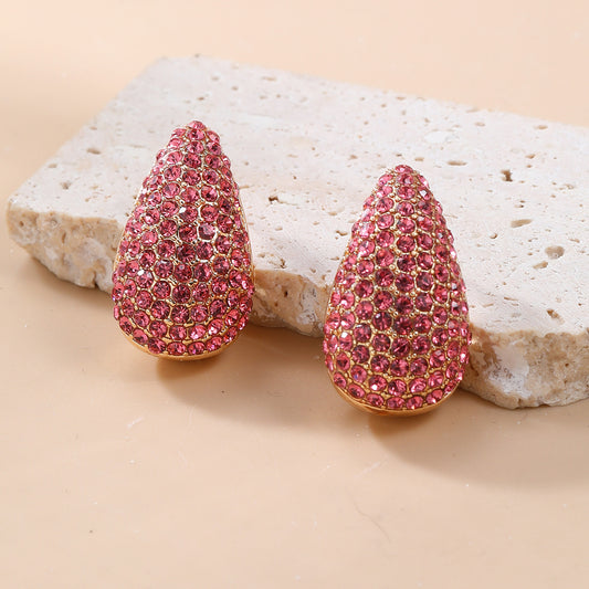 Women's Diamond Water Drop-shaped Exaggerated Geometric Party Earrings