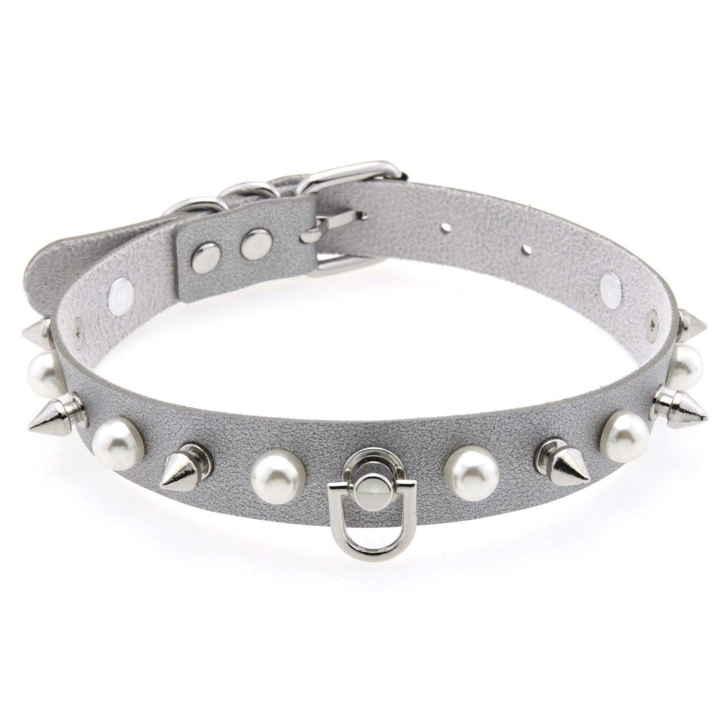 Nail Creative Imitation Pearl Rivet Buckle Clavicle Chain Sexy Collar