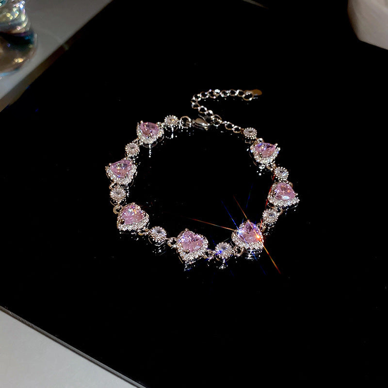 Women's Austrian Bright Gem Flower Light Luxury High-grade Court Style Fashion Bracelets