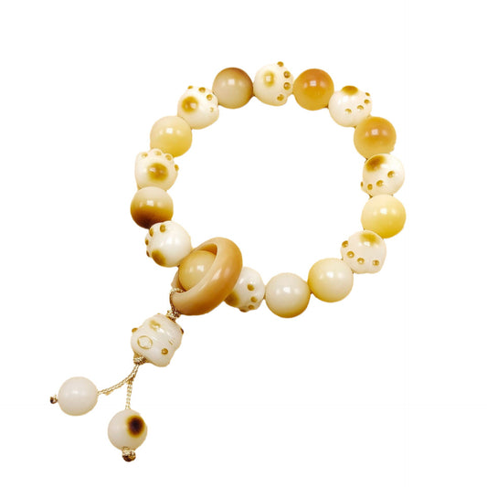 Bodhi With Weathered Flexible Hand-made Cotton Threads Tassel Pliable Rings