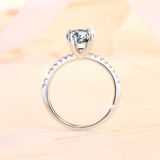 2 Karat Big Diamond Oval Simple Rings