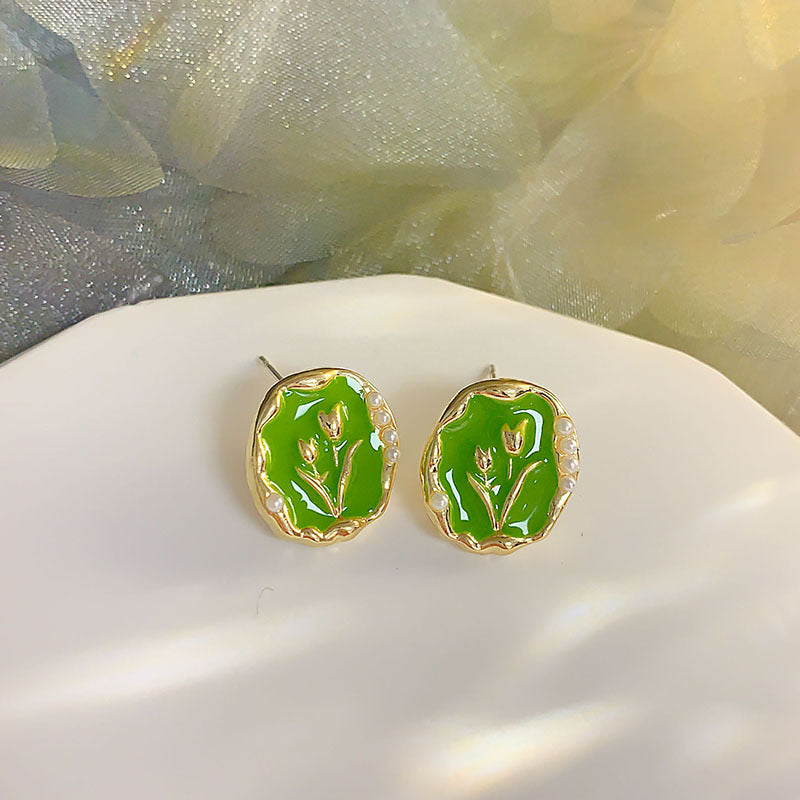 Green Ear Super Hot Premium Niche Earrings