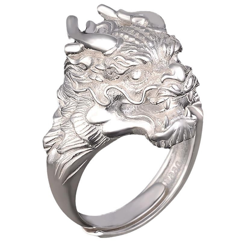 Men's Domineering Dragon Head Zodiac Open Index Finger Rings