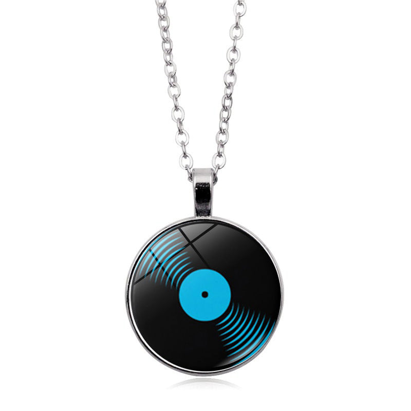 Women's Gramophone Record Pattern Time Stone Fashion Accessories Necklaces