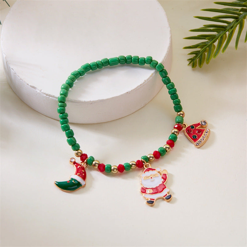 Christmas Fashion Wild Santa Claus Tree Bracelets