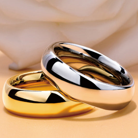 Men's Titanium Steel Korean Jewelry Arc Glossy Rings