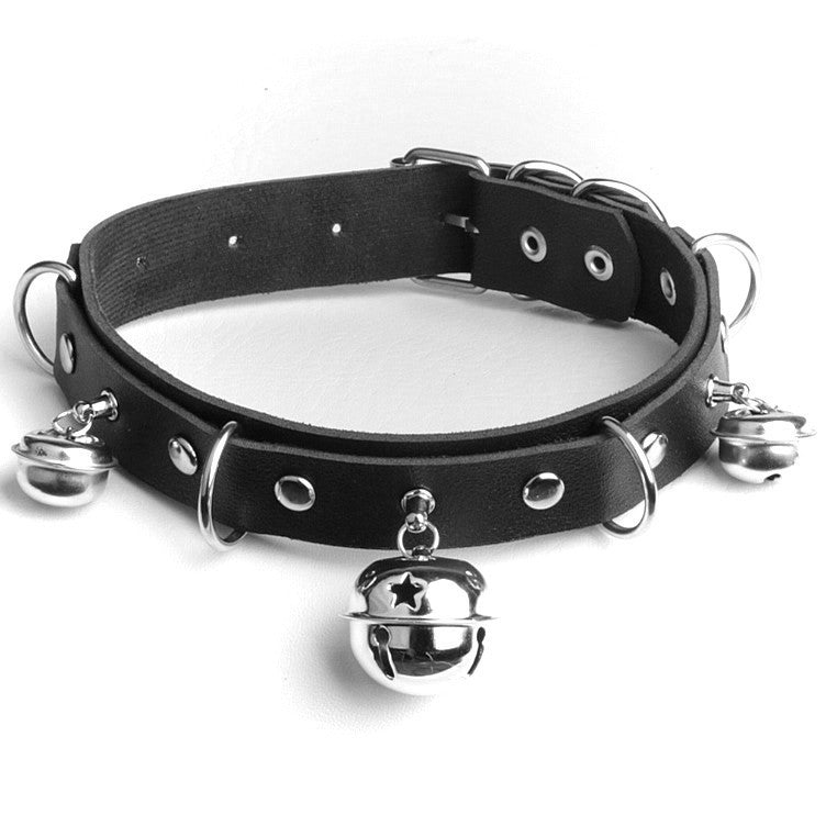 New Leather Sexy Big Bell Binding Necklaces