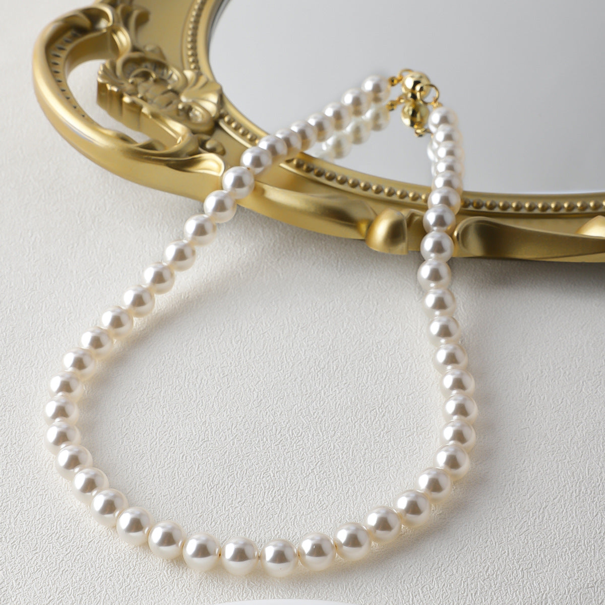 Imitation Crystal Simplicity Color Magnetic Buckle French Necklaces