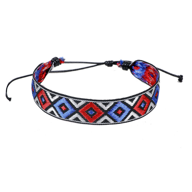 Bohemian Artistic Printed Fabric Carrying Strap Bracelets