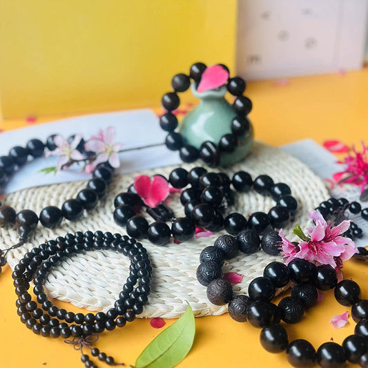 Ebony Beads African Purple Sandalwood Wooden Rosewood Crafts Buddha Bracelets