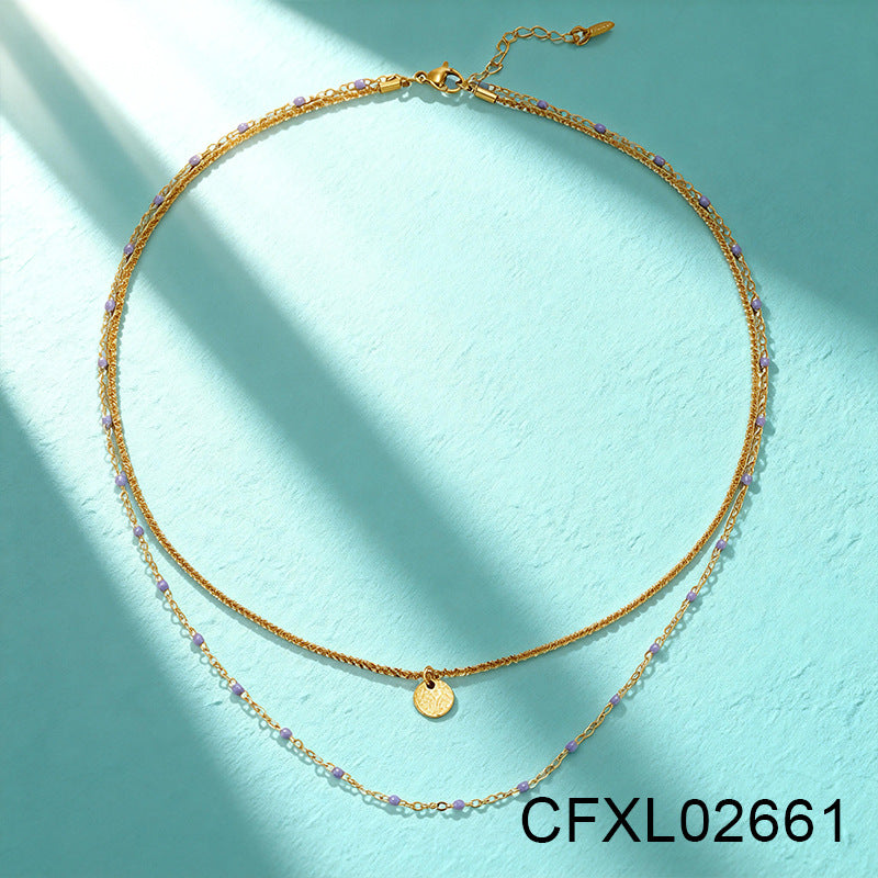 Women's Light Luxury High-grade Titanium Steel Simple Geometric Necklace