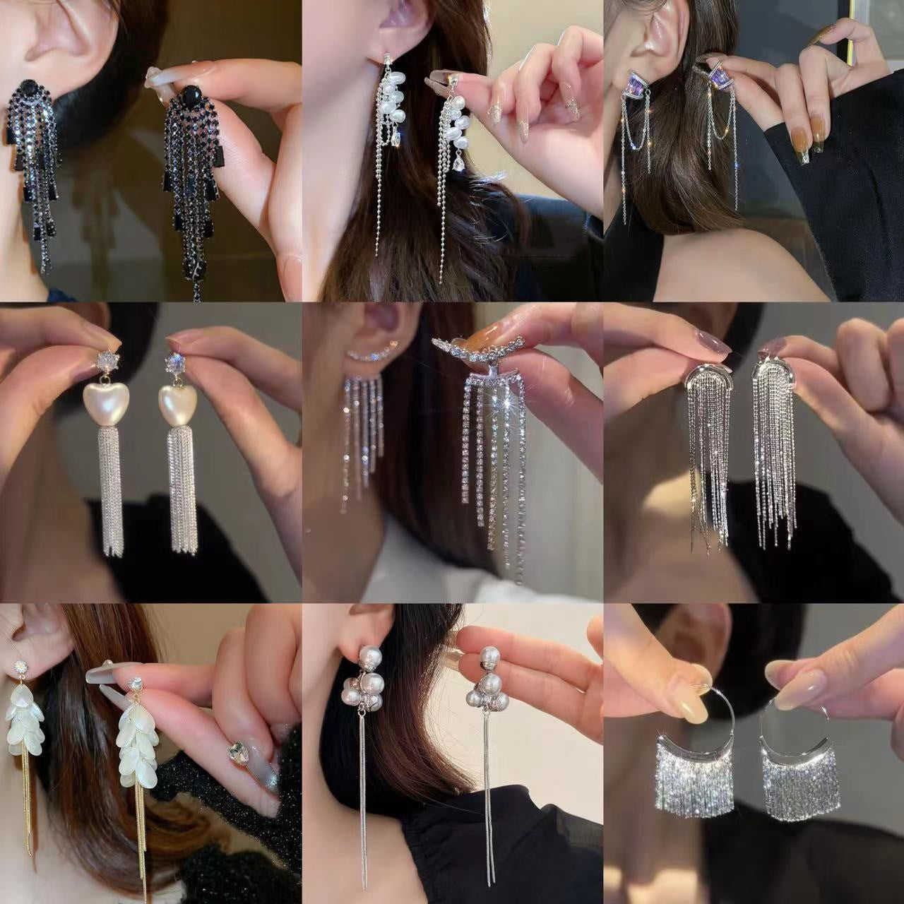Luxury Fashion Versatile Elegant High-grade Sweet Cool Personality Earrings