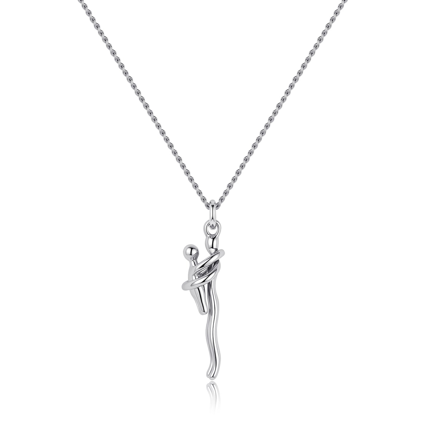 Women's & Men's Couple Hug Romantic Emotion Expression Clavicle Necklaces