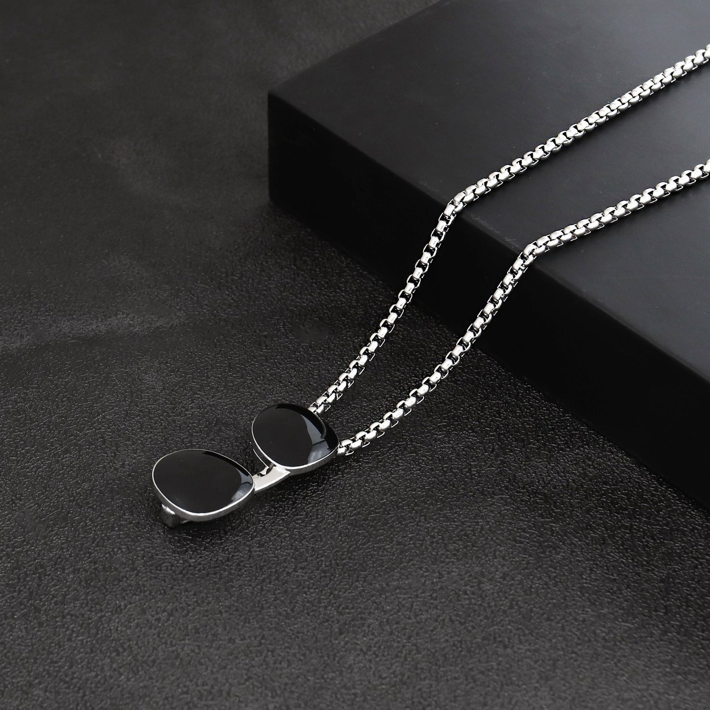 Glasses Titanium Steel Special Decoration Hip Hop Style Necklaces