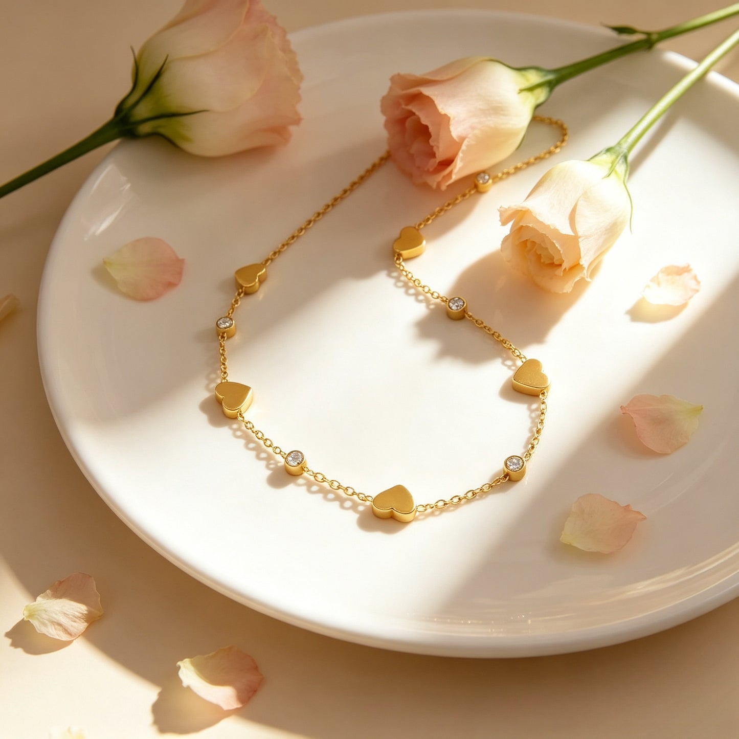 Luxury Exquisite Sweet Style Love Stainless Steel Diamond In The Bracelets