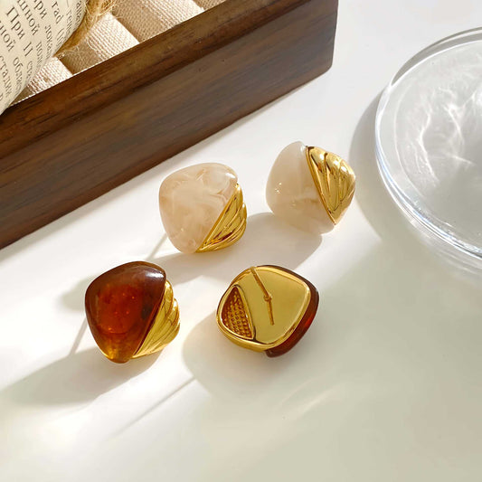 Design Irregular Geometric Light Luxury Commuter Earrings