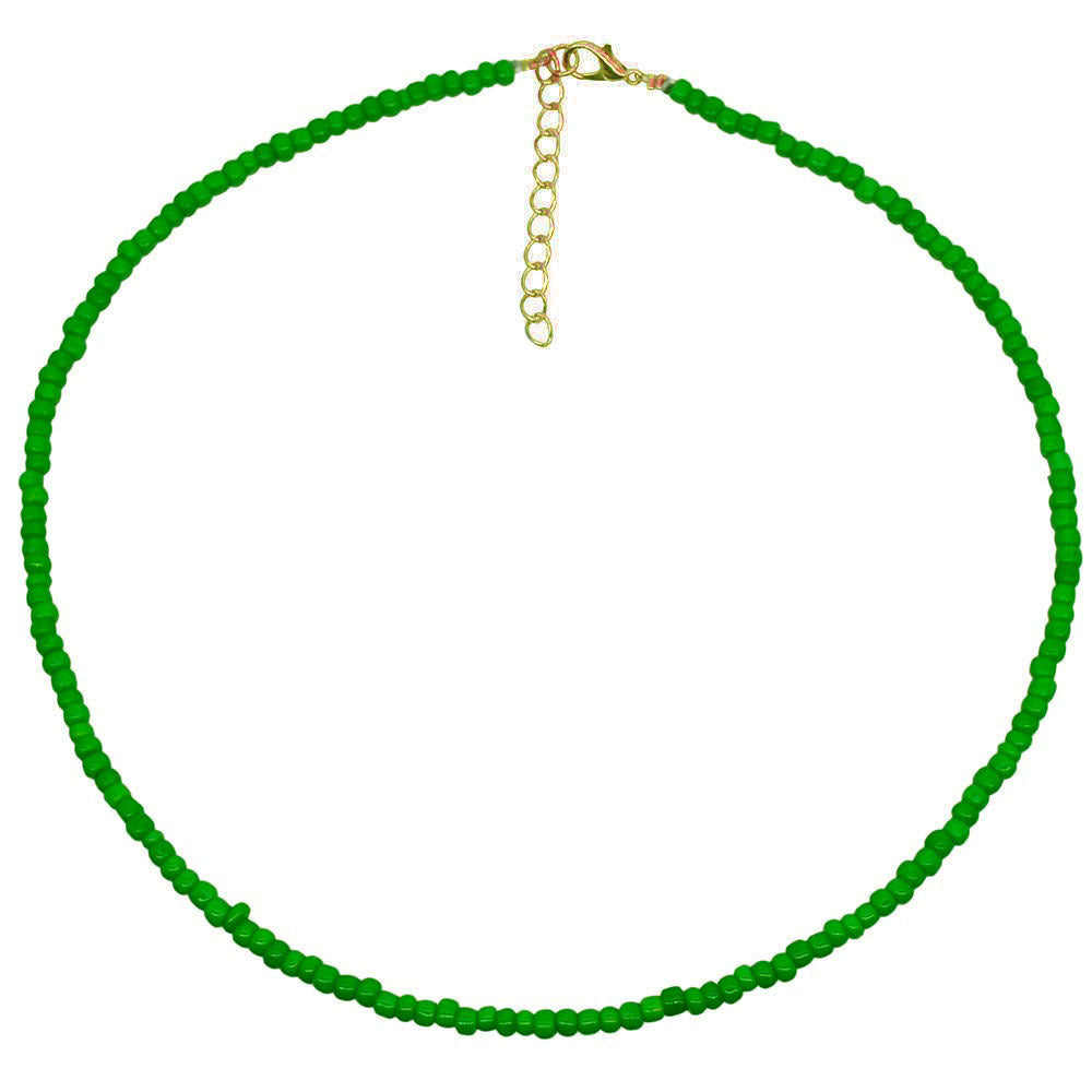 Women's Clavicle Chain Sweet Personalized Color Bead Handmade Beaded Necklaces