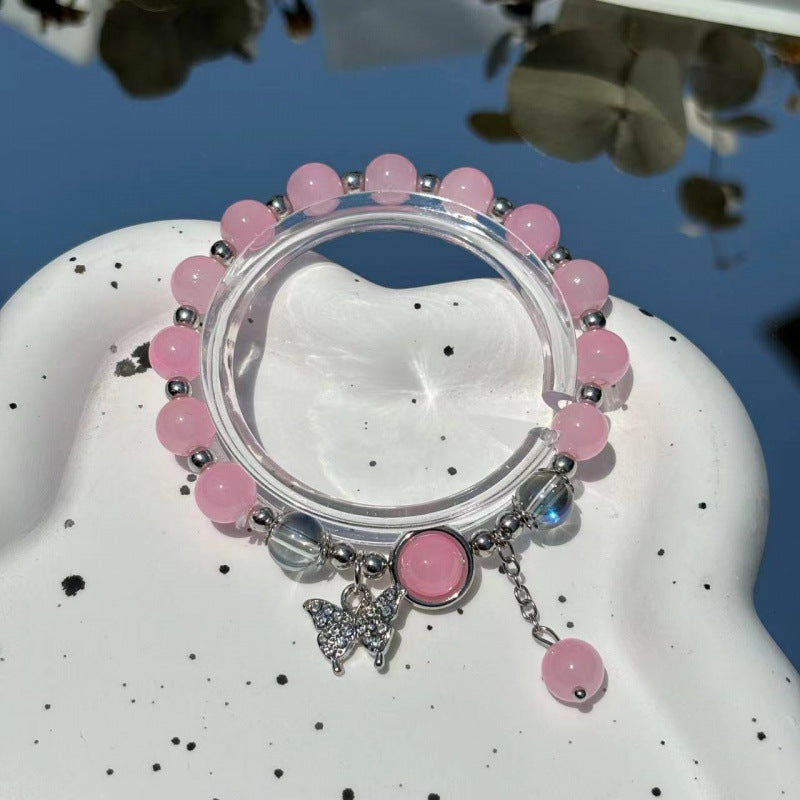 Imitation Opal Butterfly Female Design Gray Moonlight Gifts Stall Bracelets
