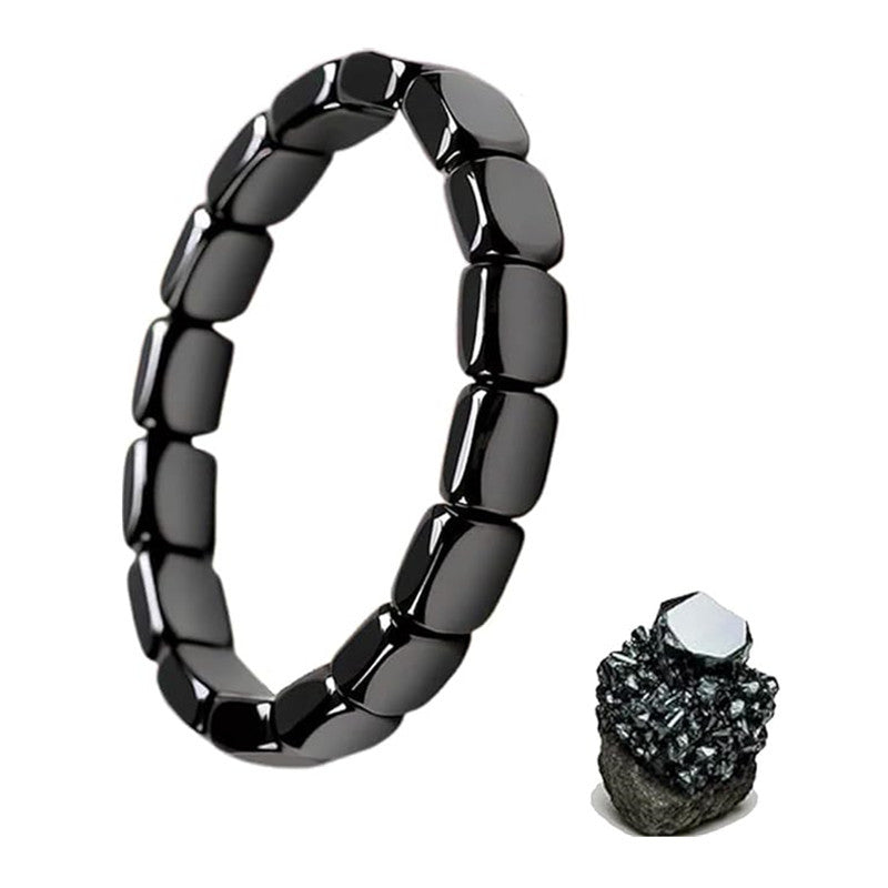 Hematite Stretch Fashion Hand-made Beaded Square Apple Bracelet