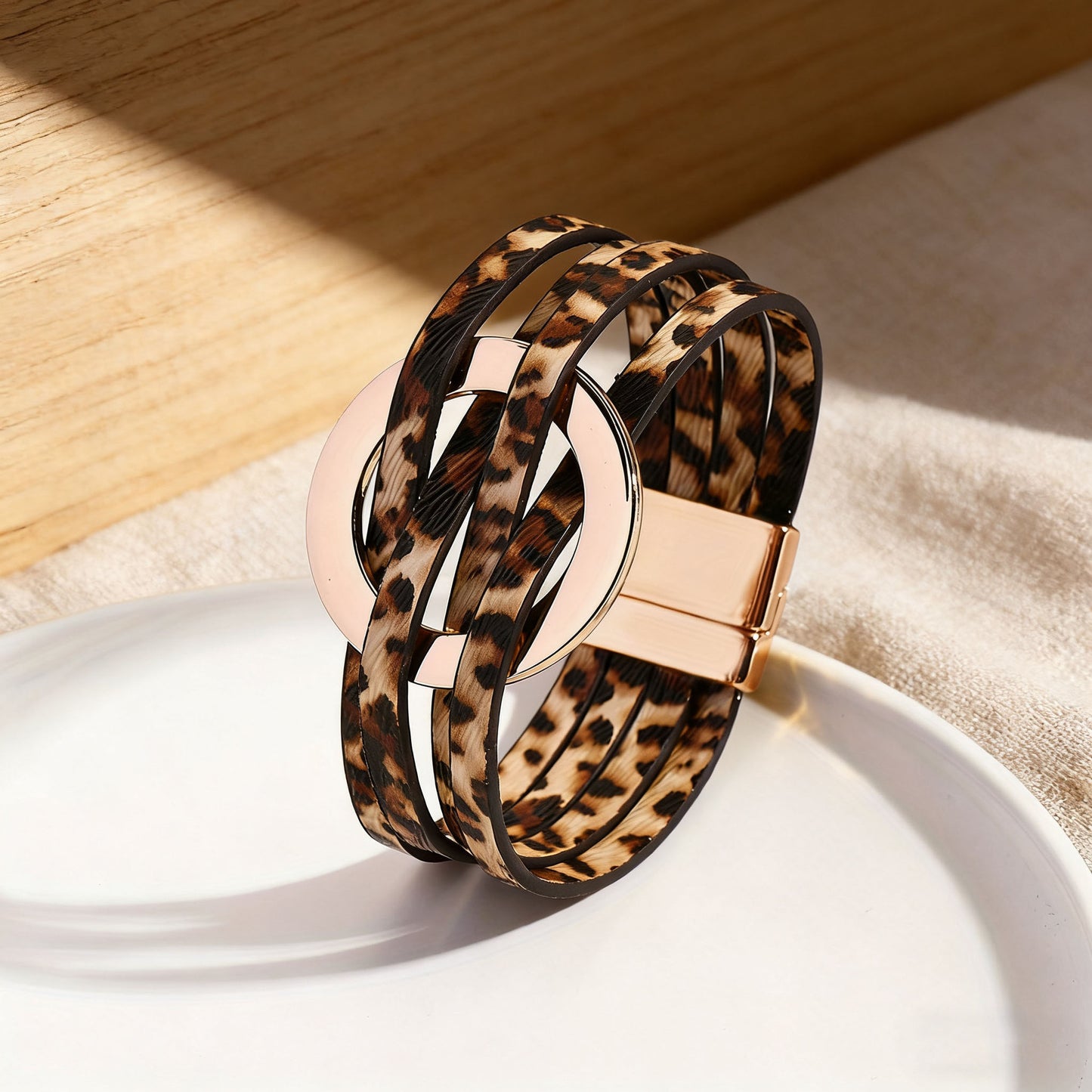 Twin Sense Leather Female Style Niche Design Bracelet