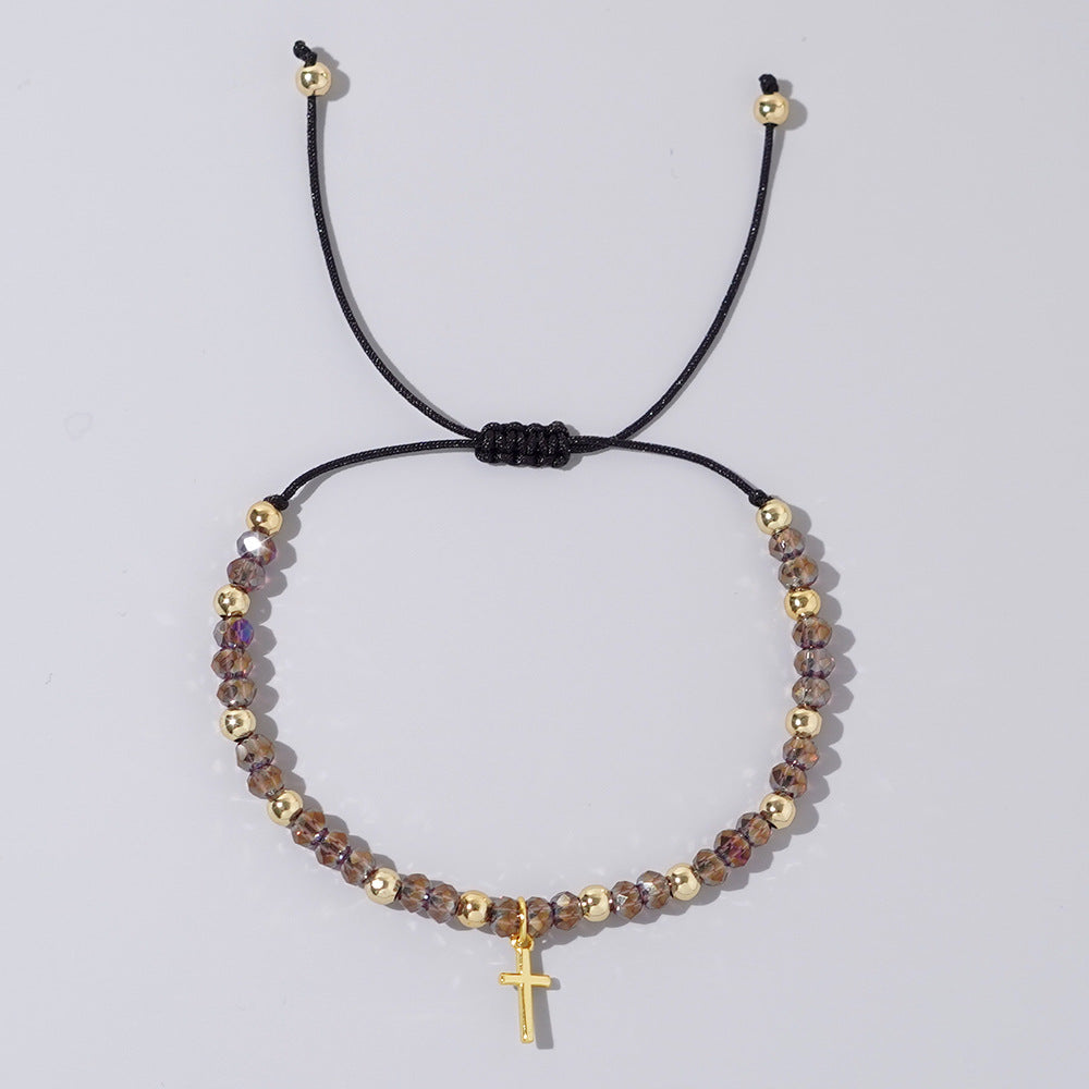 Bohemian Style Crystal Beads Cross Light Bracelets