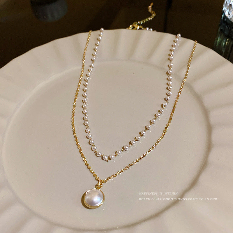 Retro Style Pearl Female Temperament High Sense Necklaces