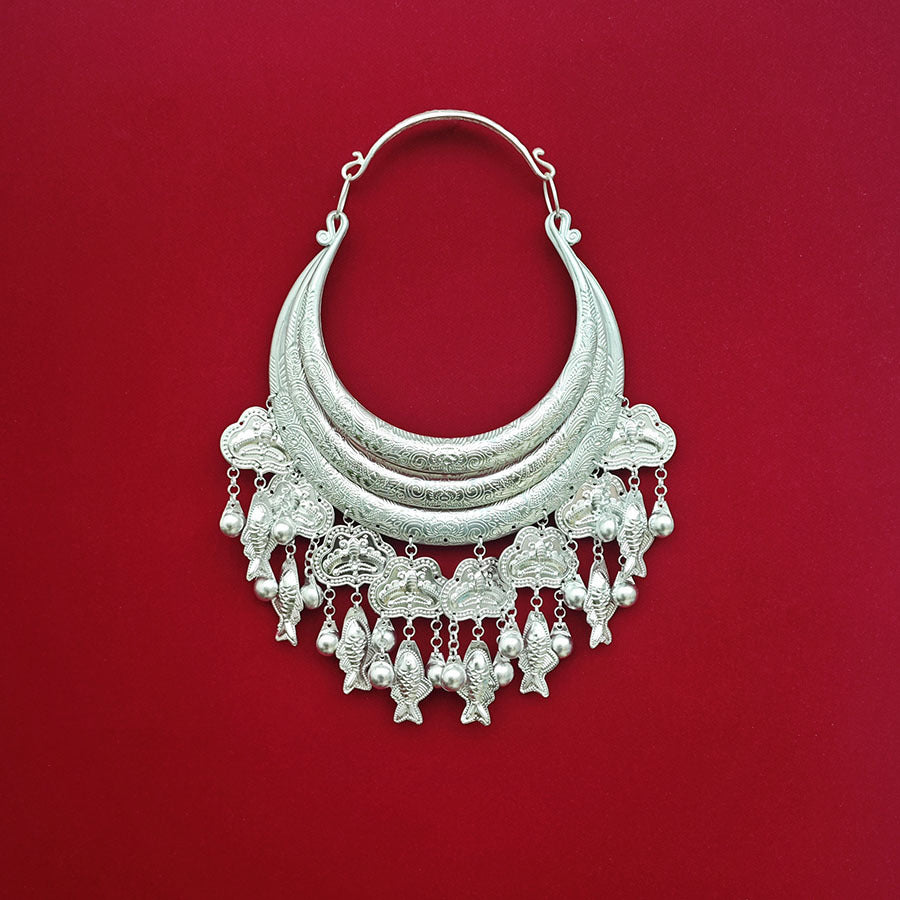 Ethnic Minority Characteristic Large Festival Perform Dance Pattern Collar