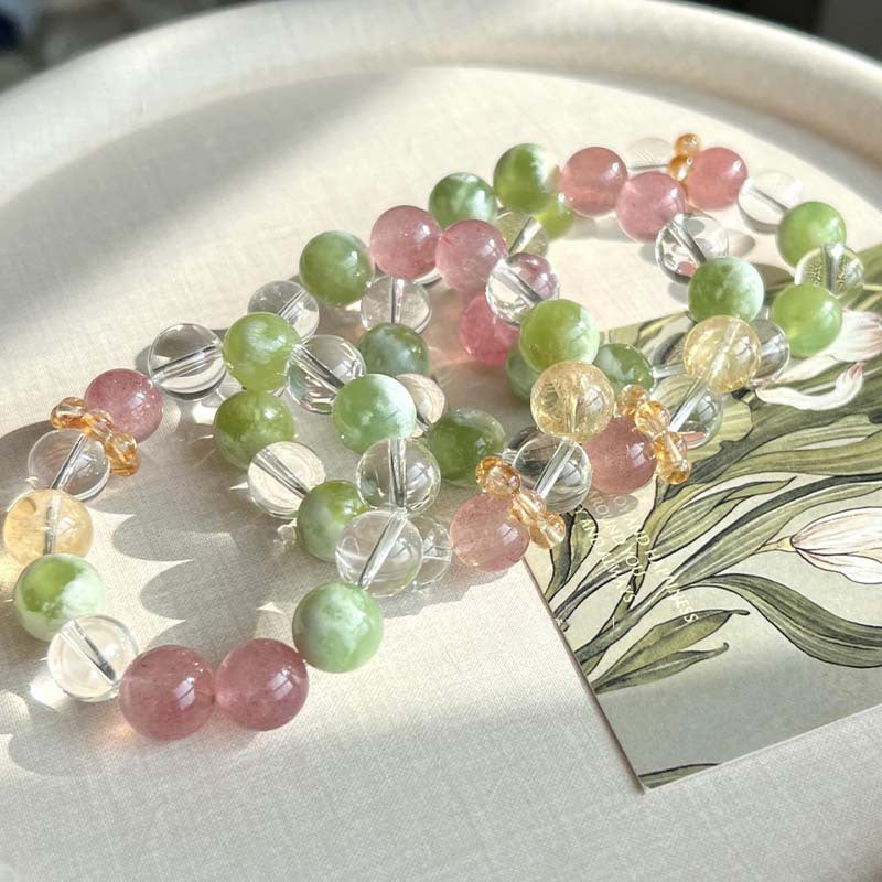 Fruit Teas Natural Crystal Multi Jewels Bracelets