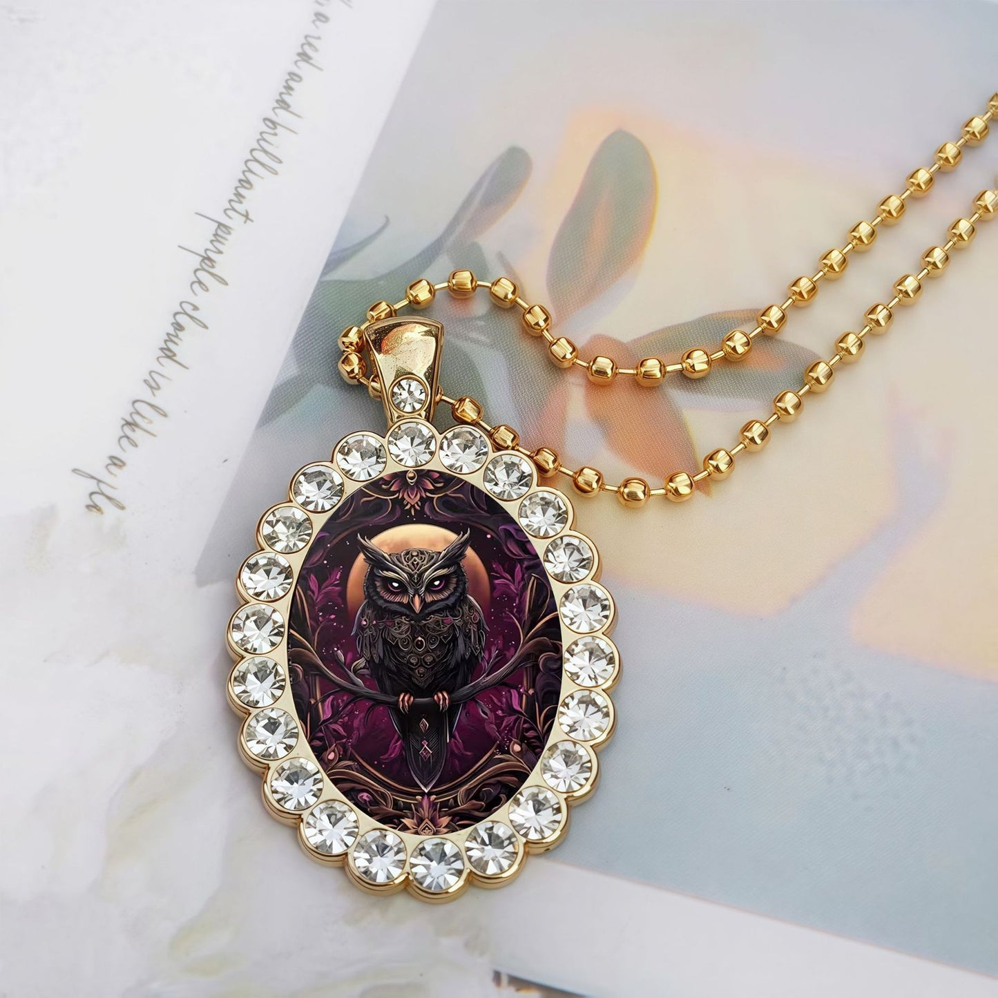 Night Chic Floral Oval Fashionable All Necklaces