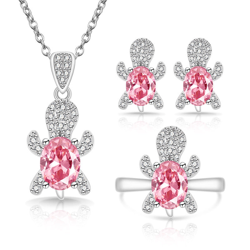 Live Broadcast Fashion Turtle Colored Gems Necklaces