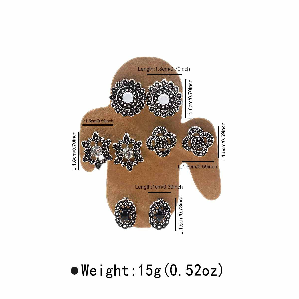 Heart Water Drops Geometric Pairs Earings Stud Earrings