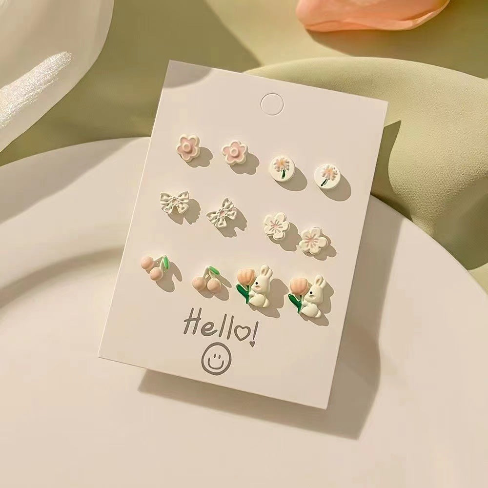 Needle Small Ear Female Cute Sweet Earrings