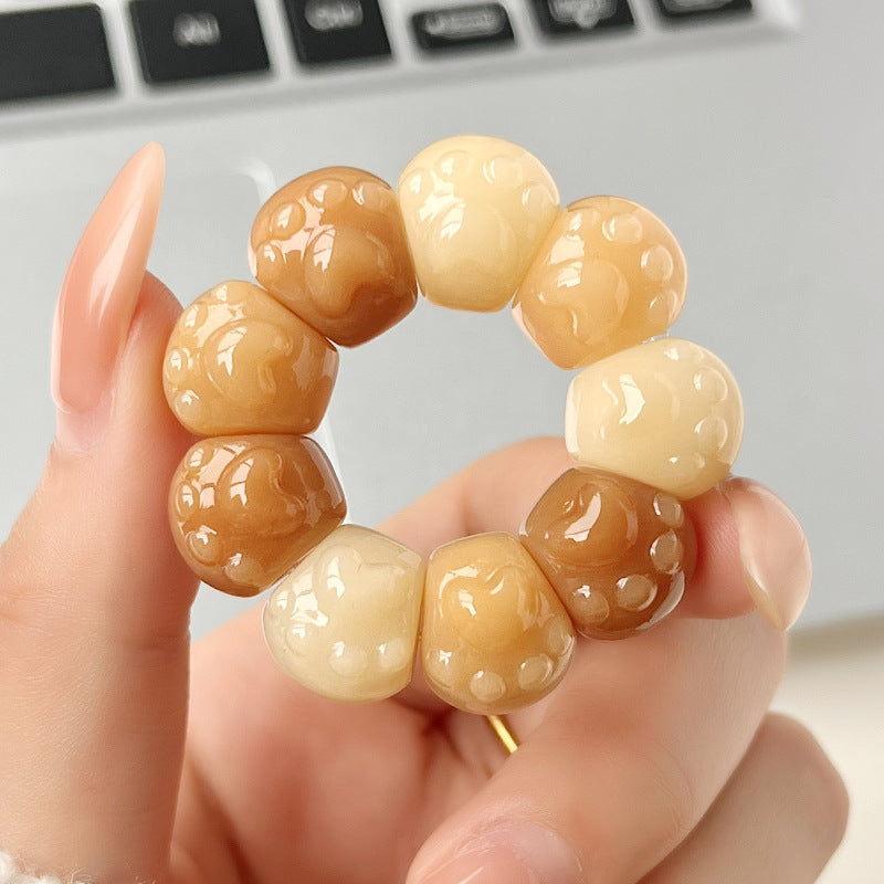 Carving Garlic Cloves Artsy Object Pliable Temperament Decompression Hand Toy Bracelet
