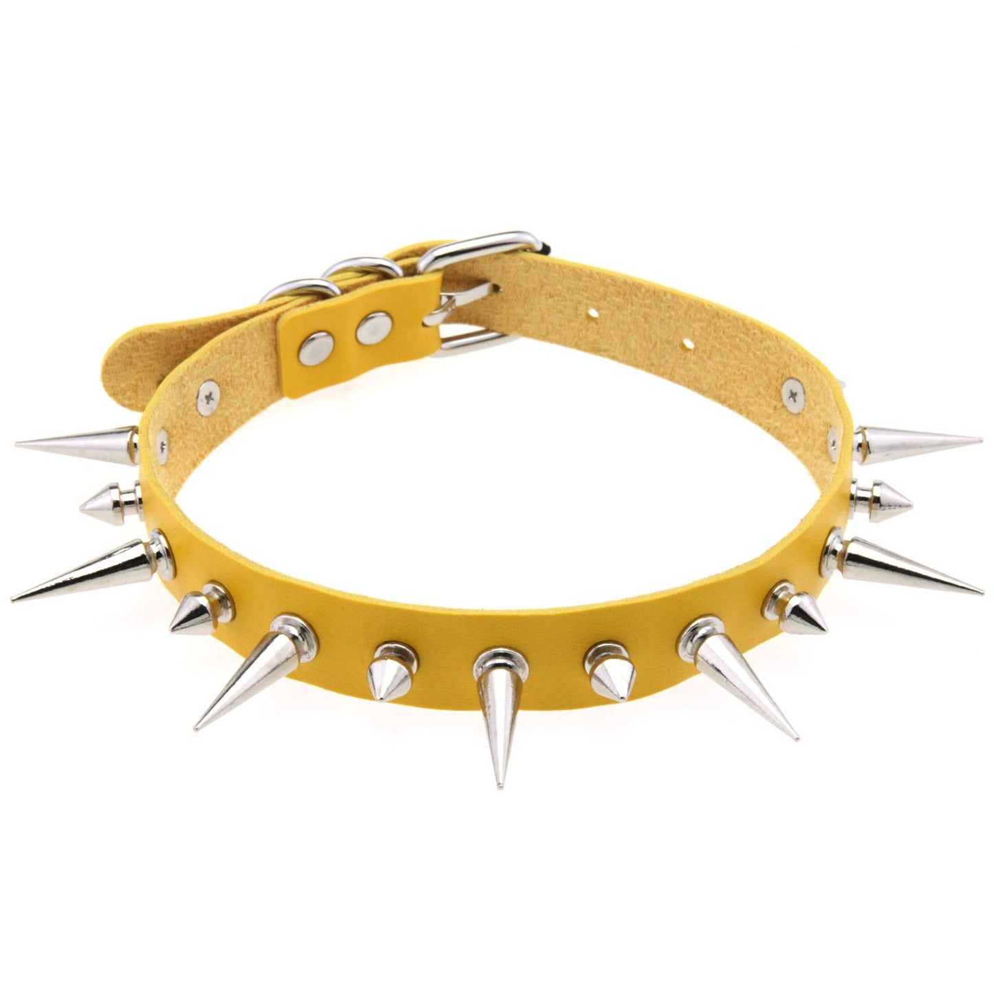 Style Punk Leather Nail Neckband Clavicle Necklaces