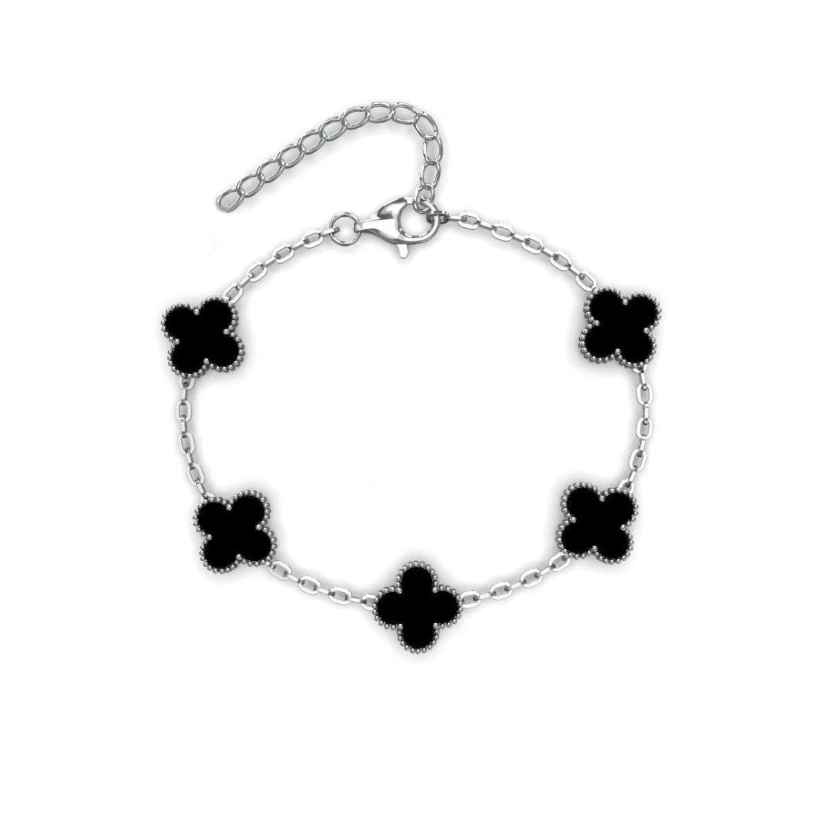 Titanium Steel Double-sided Classic Four-leaf Clover High-grade Niche Bracelet