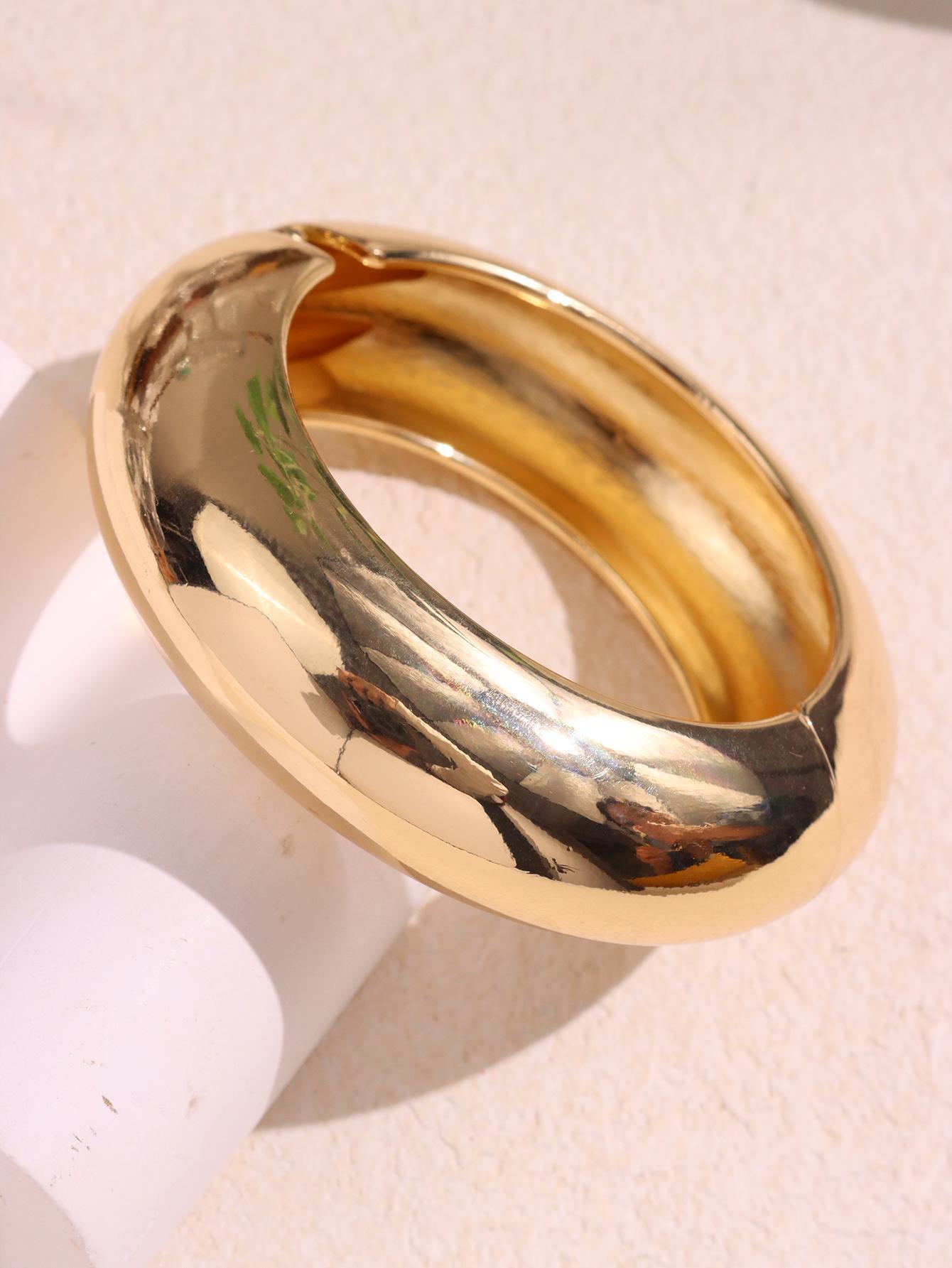 Geometric Plaid Striped Resin Blooming Coffee Color Round Bracelets