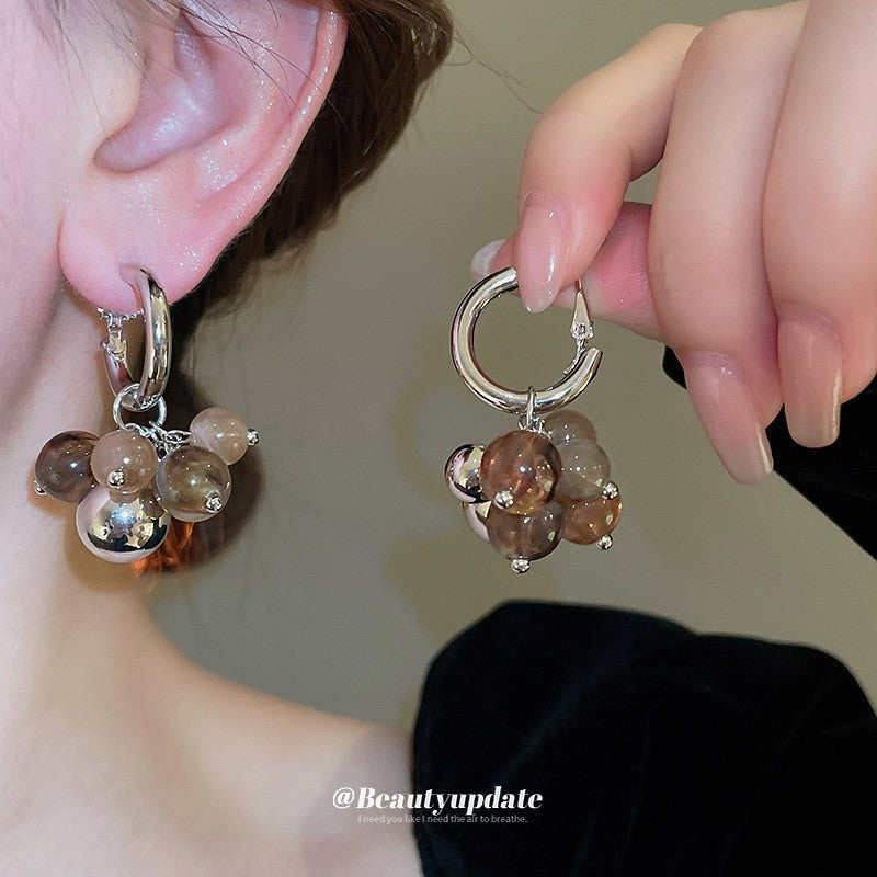 Women's Round Flower Vintage Ethnic Style Ear Niche Rings