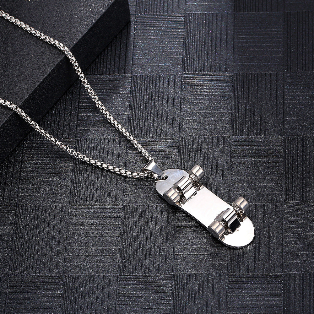 Men's Smiley Scooter Street Trendy Sweater Chain Necklaces