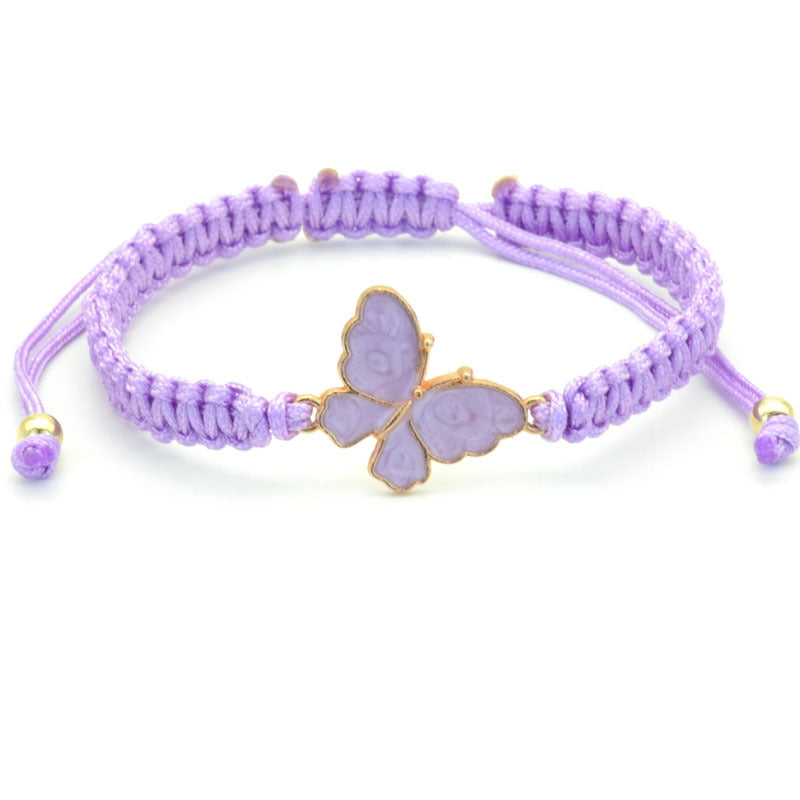 Dripping Butterfly Woven Couple Girlfriends Carrying Strap Minimalist Design Bracelets