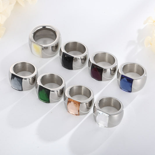 Women's Titanium Steel Personalized Simple Fashion Elegant Rings