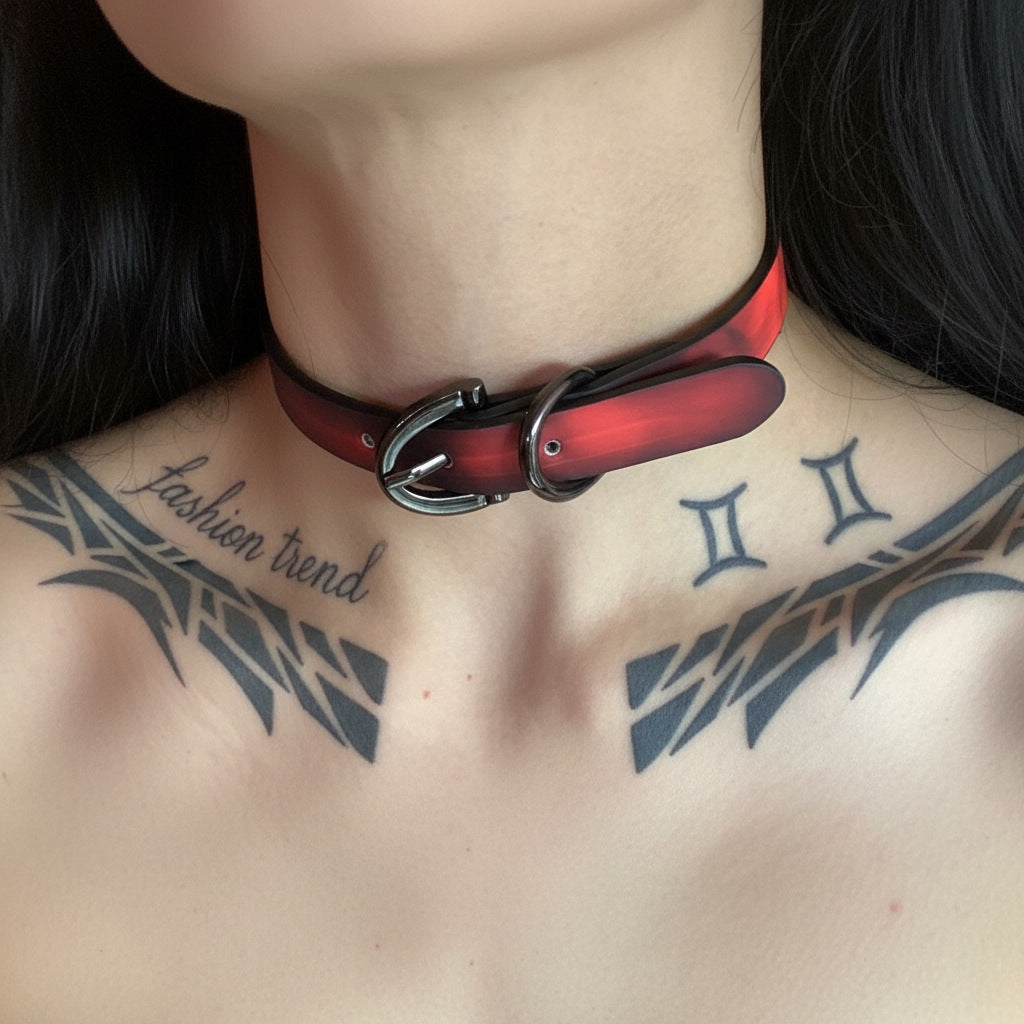 Color Changeable Warm Hot Soft Leather High-grade Clavicle Necklaces