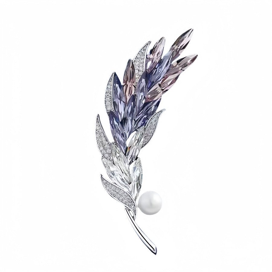 Women's French Crystal Ears Of Wheat Brooch Exquisite Fashion Brooches