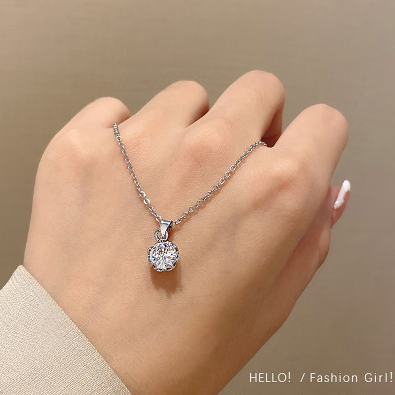 Women's Style Light Luxury Zircon Clavicle Chain Minority Simple Temperament Necklace