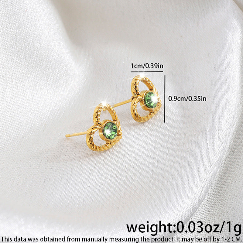 High-grade Fashionable Versatile Micro Diamond Butterfly Earrings