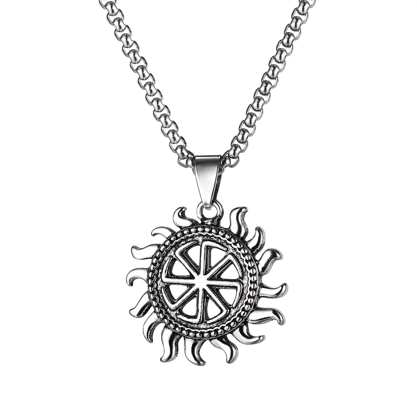 Men's Creative Exaggerating Grimace Skull Mask Titanium Necklace